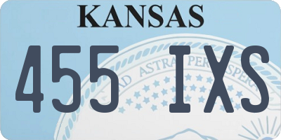 KS license plate 455IXS
