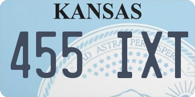 KS license plate 455IXT