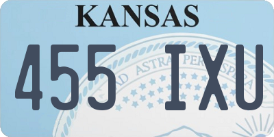 KS license plate 455IXU