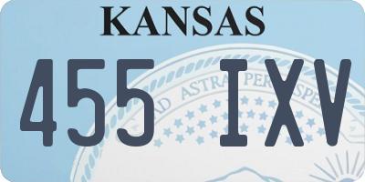 KS license plate 455IXV