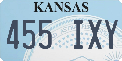 KS license plate 455IXY