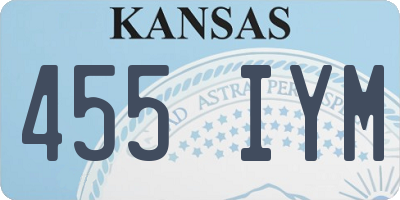 KS license plate 455IYM