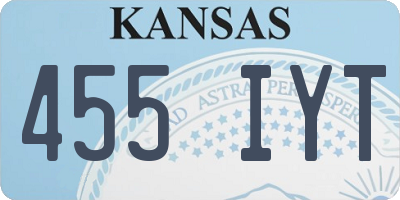 KS license plate 455IYT