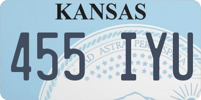 KS license plate 455IYU