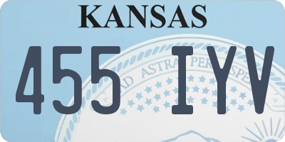 KS license plate 455IYV