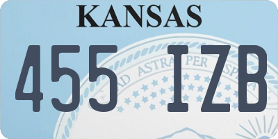 KS license plate 455IZB