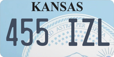 KS license plate 455IZL