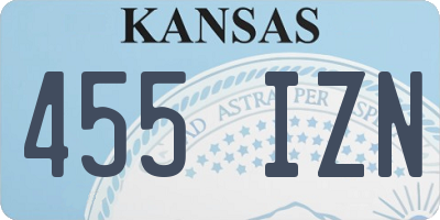 KS license plate 455IZN