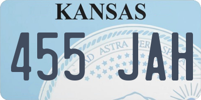 KS license plate 455JAH