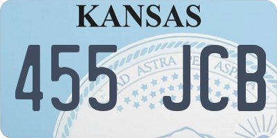 KS license plate 455JCB