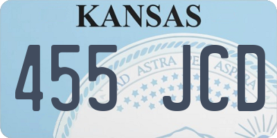 KS license plate 455JCD