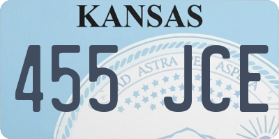 KS license plate 455JCE