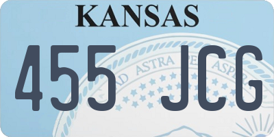KS license plate 455JCG