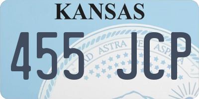 KS license plate 455JCP