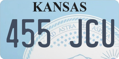 KS license plate 455JCU