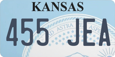 KS license plate 455JEA