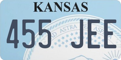 KS license plate 455JEE