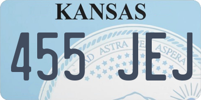 KS license plate 455JEJ