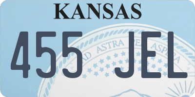 KS license plate 455JEL