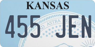 KS license plate 455JEN