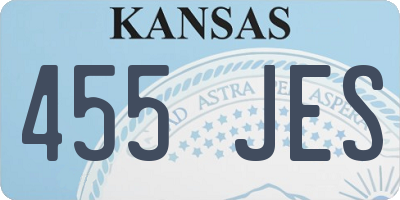 KS license plate 455JES