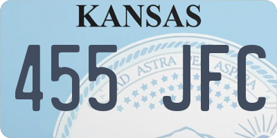 KS license plate 455JFC