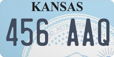 KS license plate 456AAQ