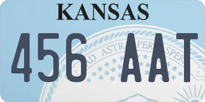 KS license plate 456AAT