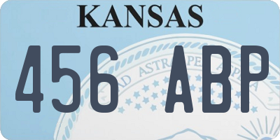 KS license plate 456ABP