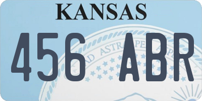KS license plate 456ABR