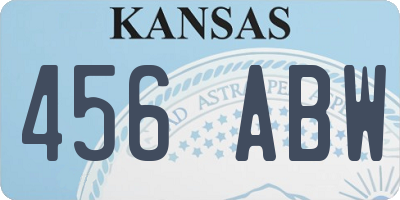 KS license plate 456ABW