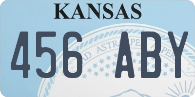 KS license plate 456ABY