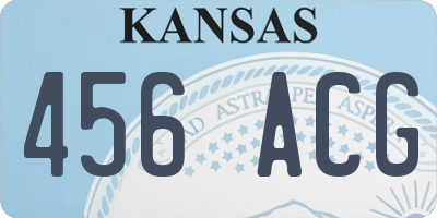 KS license plate 456ACG