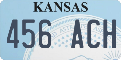 KS license plate 456ACH