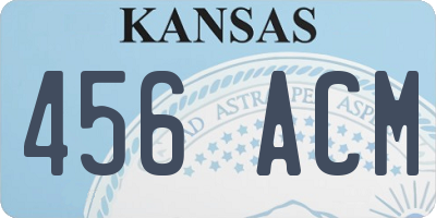 KS license plate 456ACM