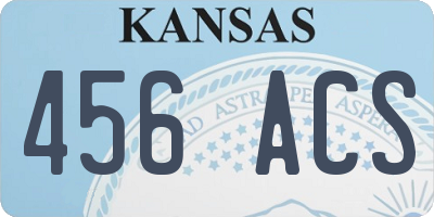 KS license plate 456ACS