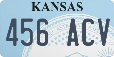 KS license plate 456ACV