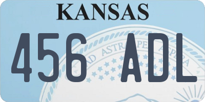 KS license plate 456ADL