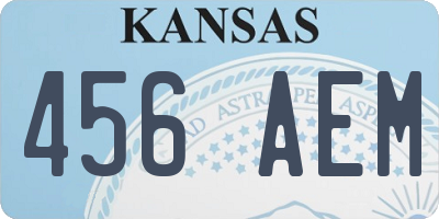 KS license plate 456AEM