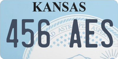 KS license plate 456AES