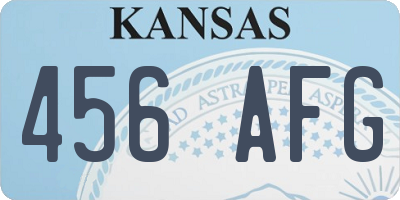 KS license plate 456AFG