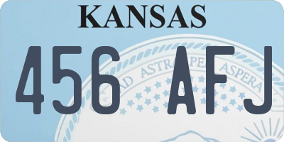 KS license plate 456AFJ