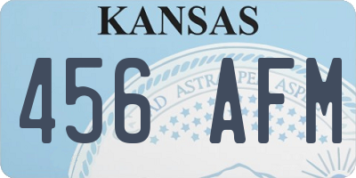 KS license plate 456AFM