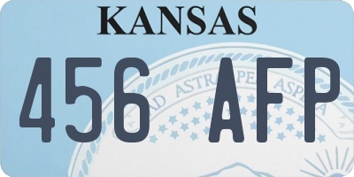 KS license plate 456AFP