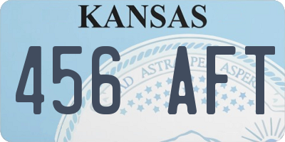 KS license plate 456AFT