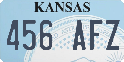 KS license plate 456AFZ