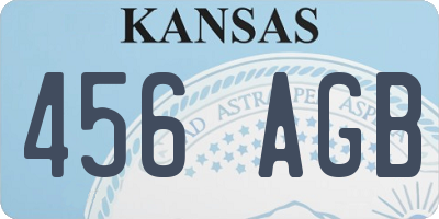 KS license plate 456AGB