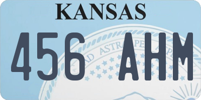KS license plate 456AHM