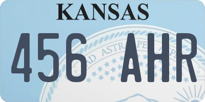 KS license plate 456AHR