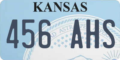 KS license plate 456AHS